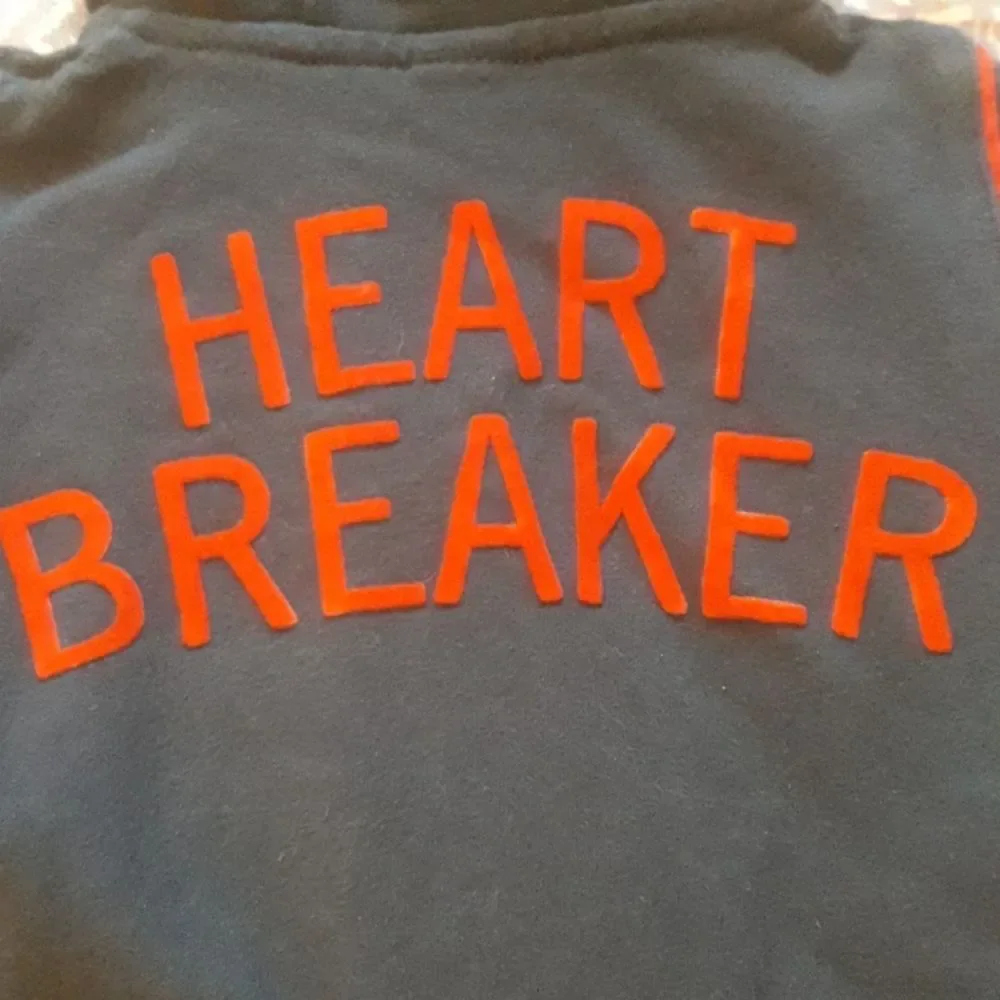 Baby Gap 0-3 mo HEART BREAKER zip up hoodie Blue/Red
